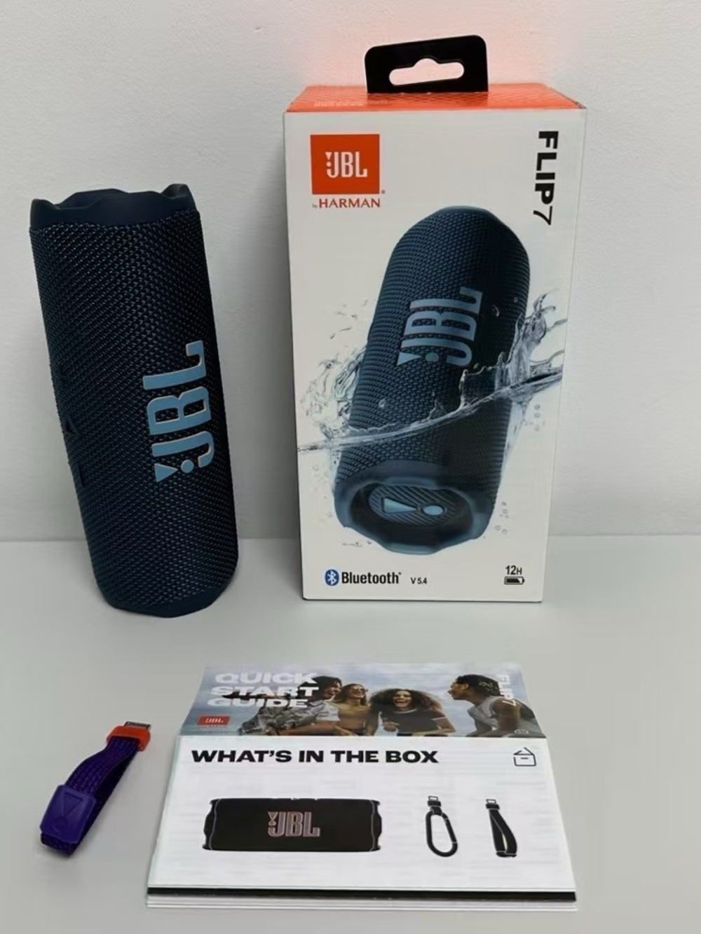 JBL Flip 7 Portable Bluetooth Speaker — Dark Blue